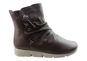 Flex & Go Loz Womens Comfortable Leather Ankle Boots Made In Portugal Torsional Rigidity Frame