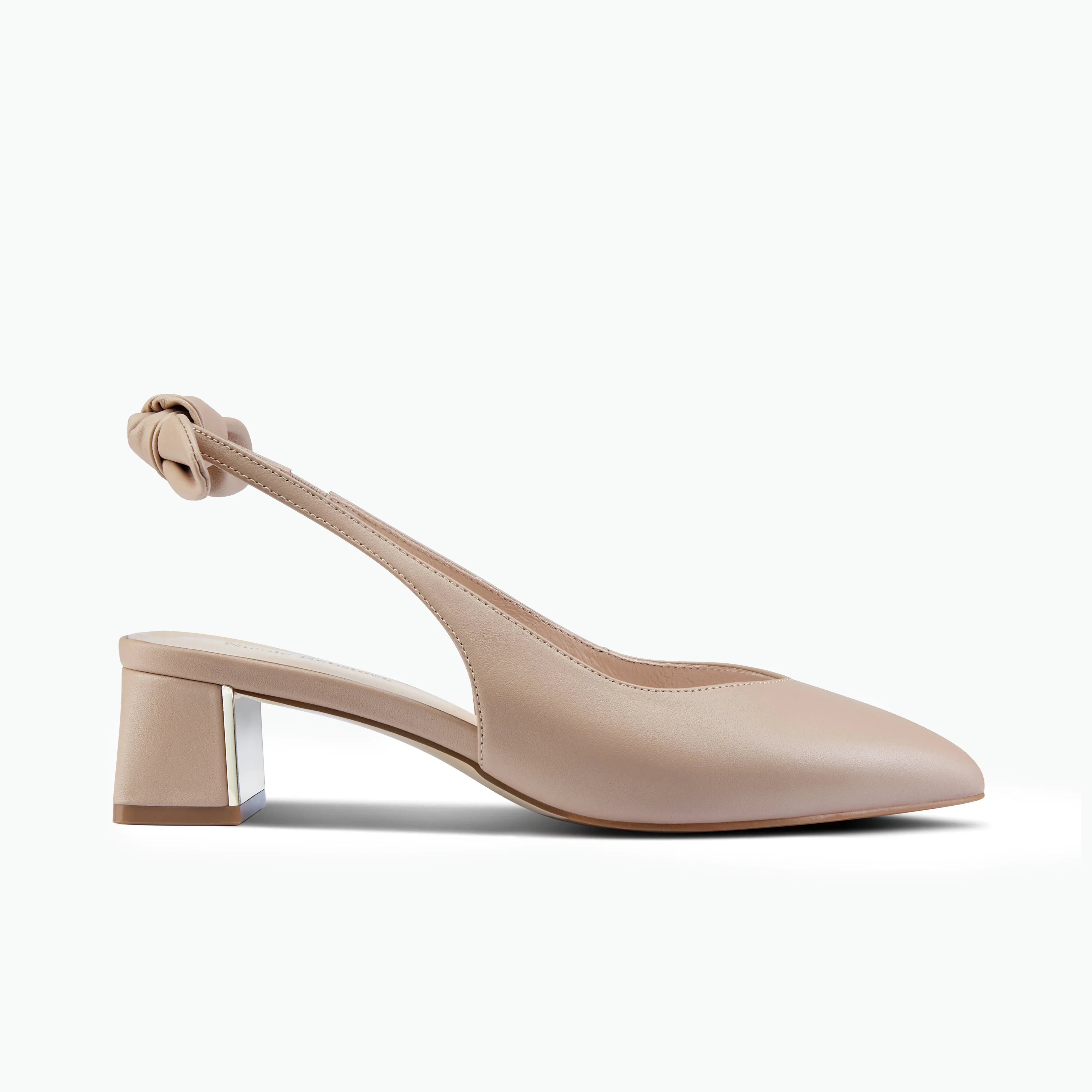 Hudson Slingback Heel | Nude leather Casual Pumps Fashion Ready