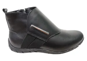 Modern Utility Comfort Stretch Andacco Meledie Womens Brazilian Comfortable Leather Ankle Boots