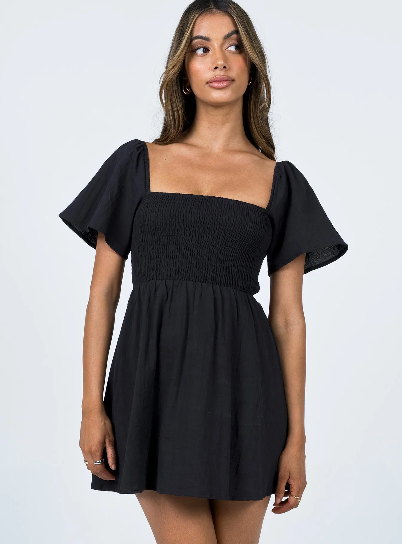 Moment Glow Summer Nights Mini Dress Black