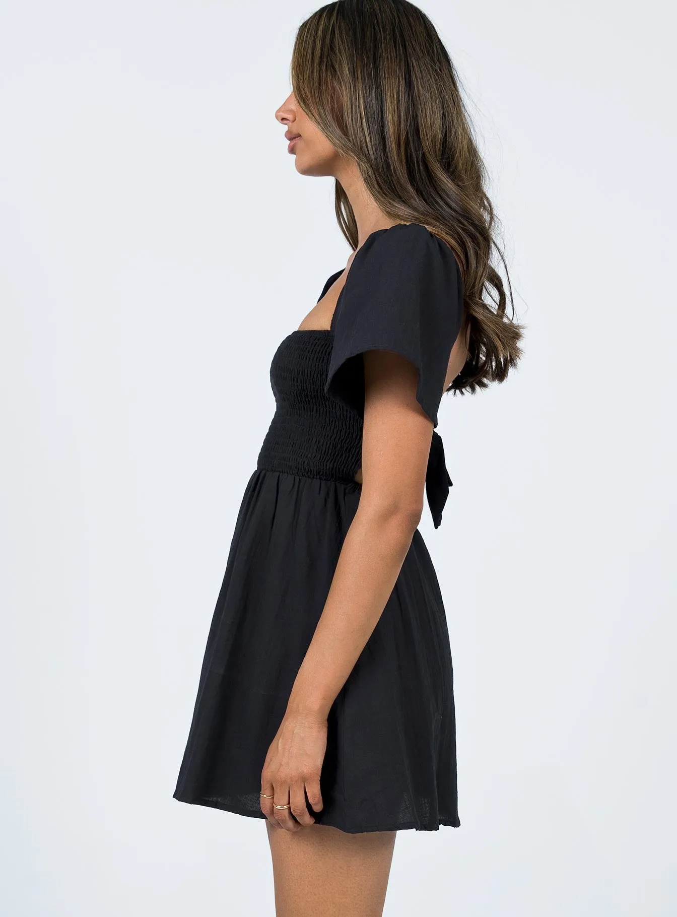 Summer Nights Mini Dress Black Neutral Tones Luxe Mood