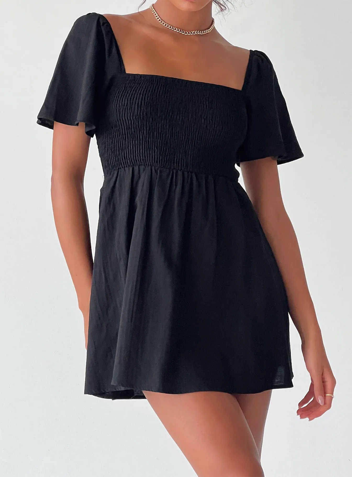 SoftTouchTexture Summer Nights Mini Dress Black