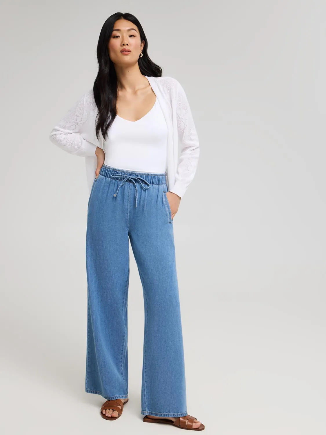 ArticulatedJoints Denim Wide-Leg Pants
