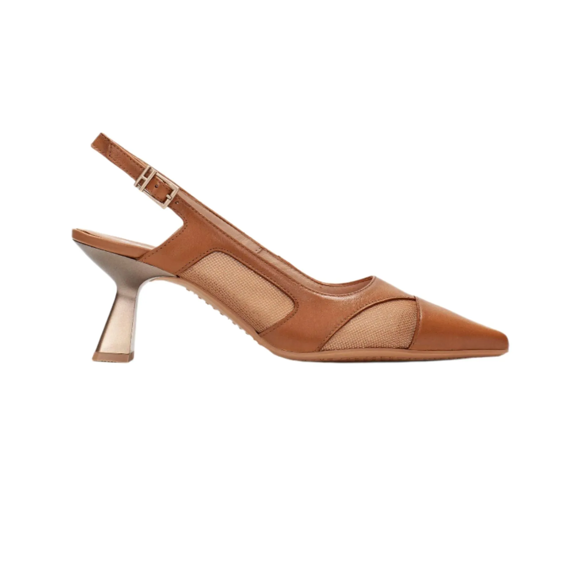 Hispanitas Womens Shoe HV254003 Tan Sporty Heeled Shoes Comfortable ankle support