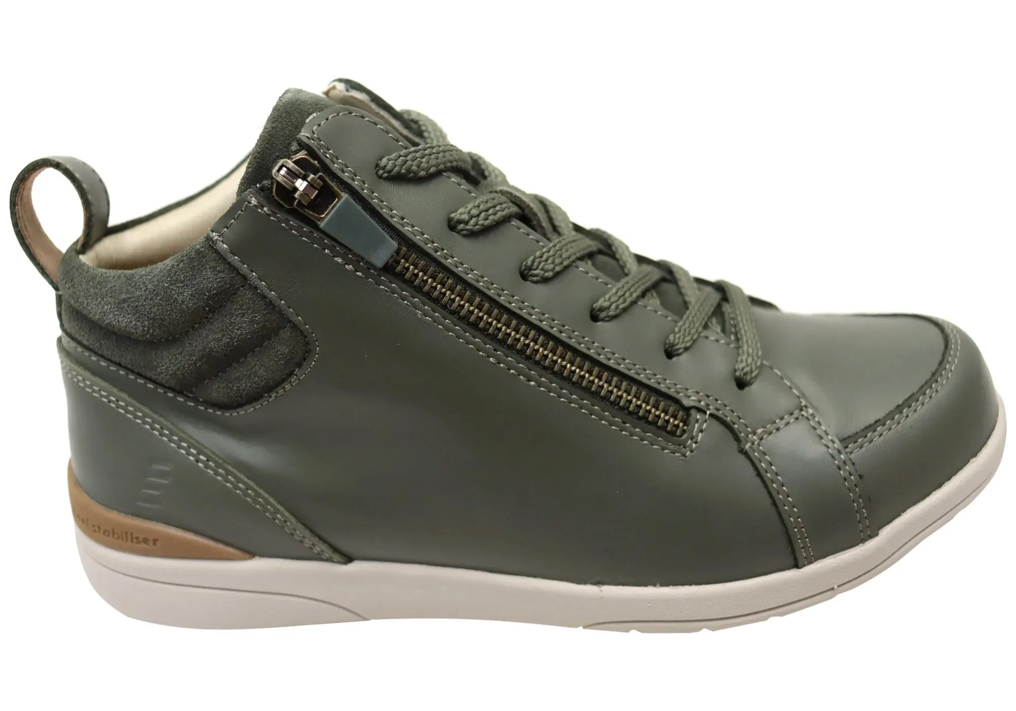 Homyped Odette Boots Womens Supportive Wide Fit Leather Ankle Boots Shock Absorbing Remote Hiking