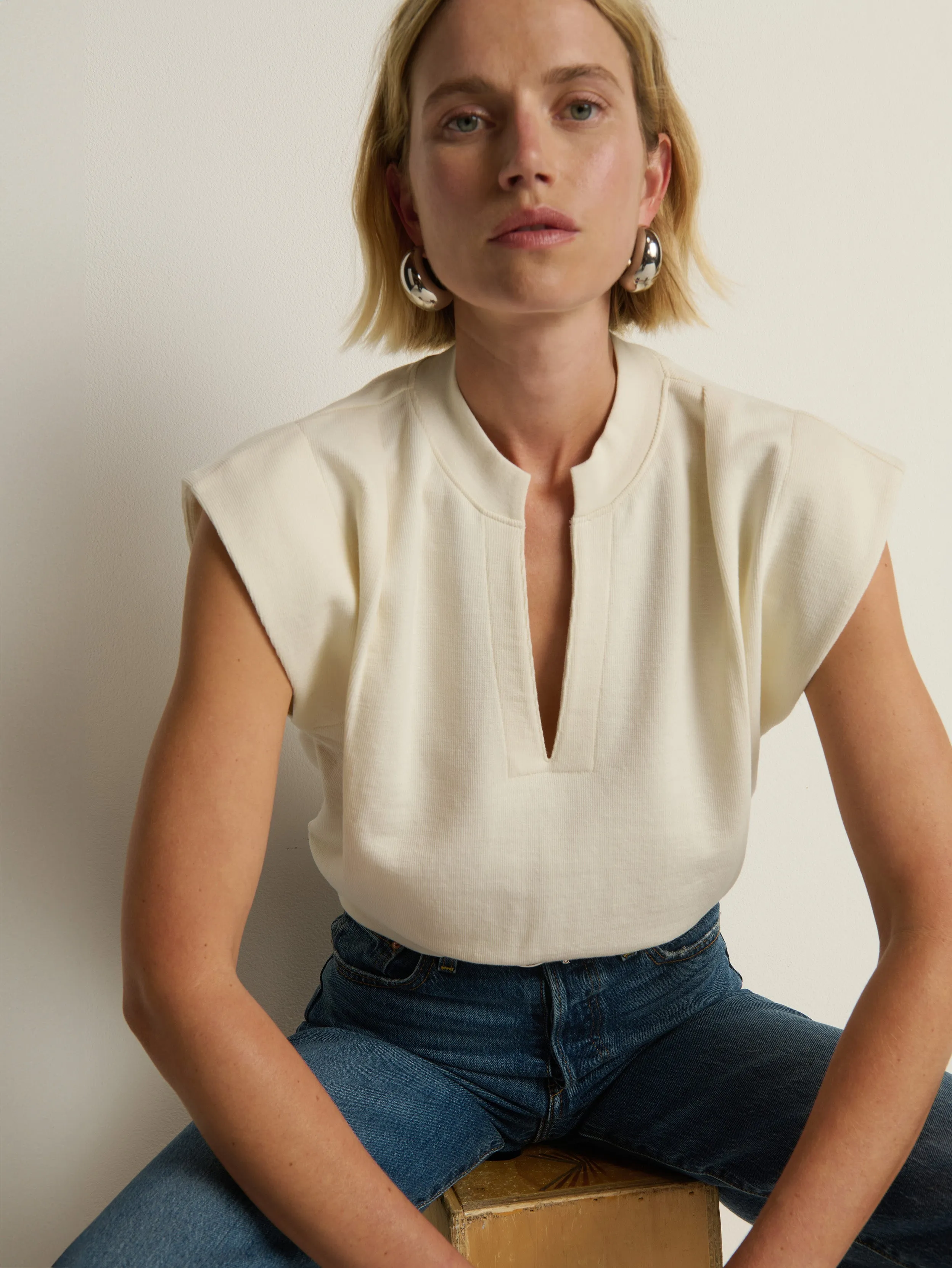 Water-Repellent Finish Lenon Sweatshirt