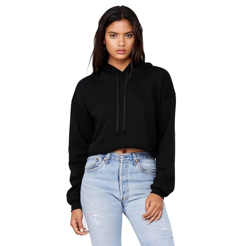 Women's Cropped Fleece Hoodie | BLACK Outdoor Sporty