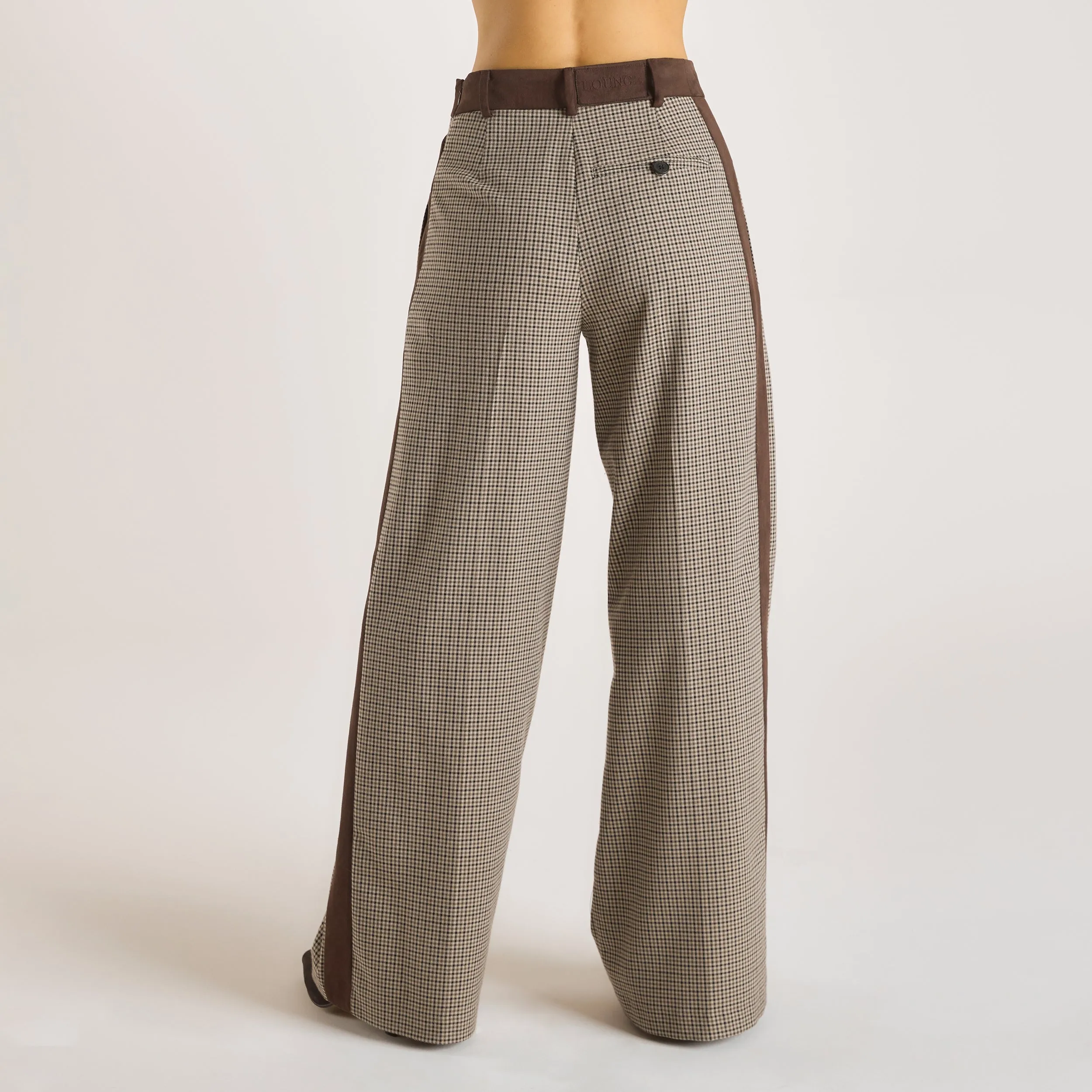 RipstopFabric Houndstooth Pants - Brown