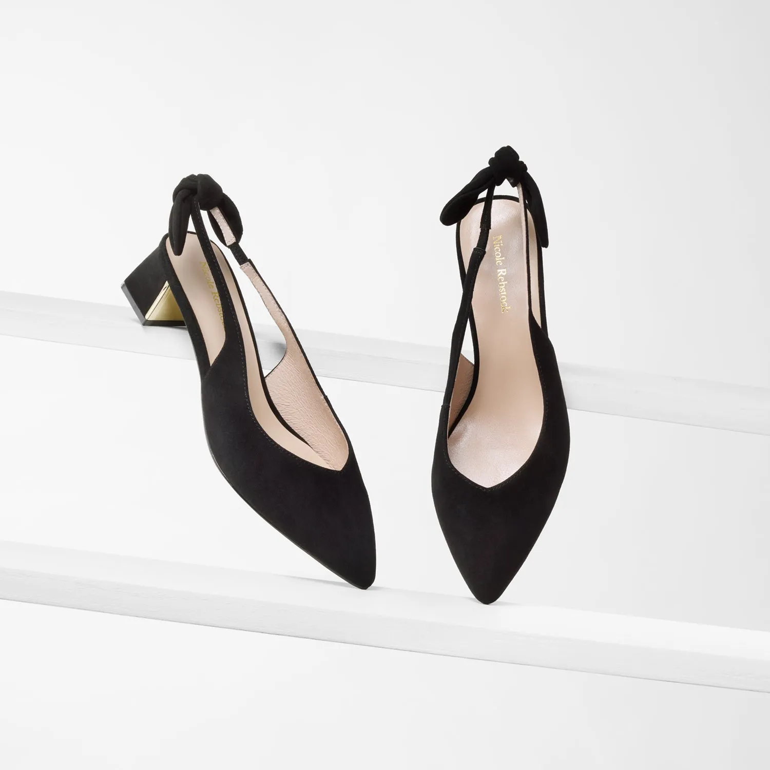 Fashion Heels for Fall Hudson Slingback Heel | Black suede