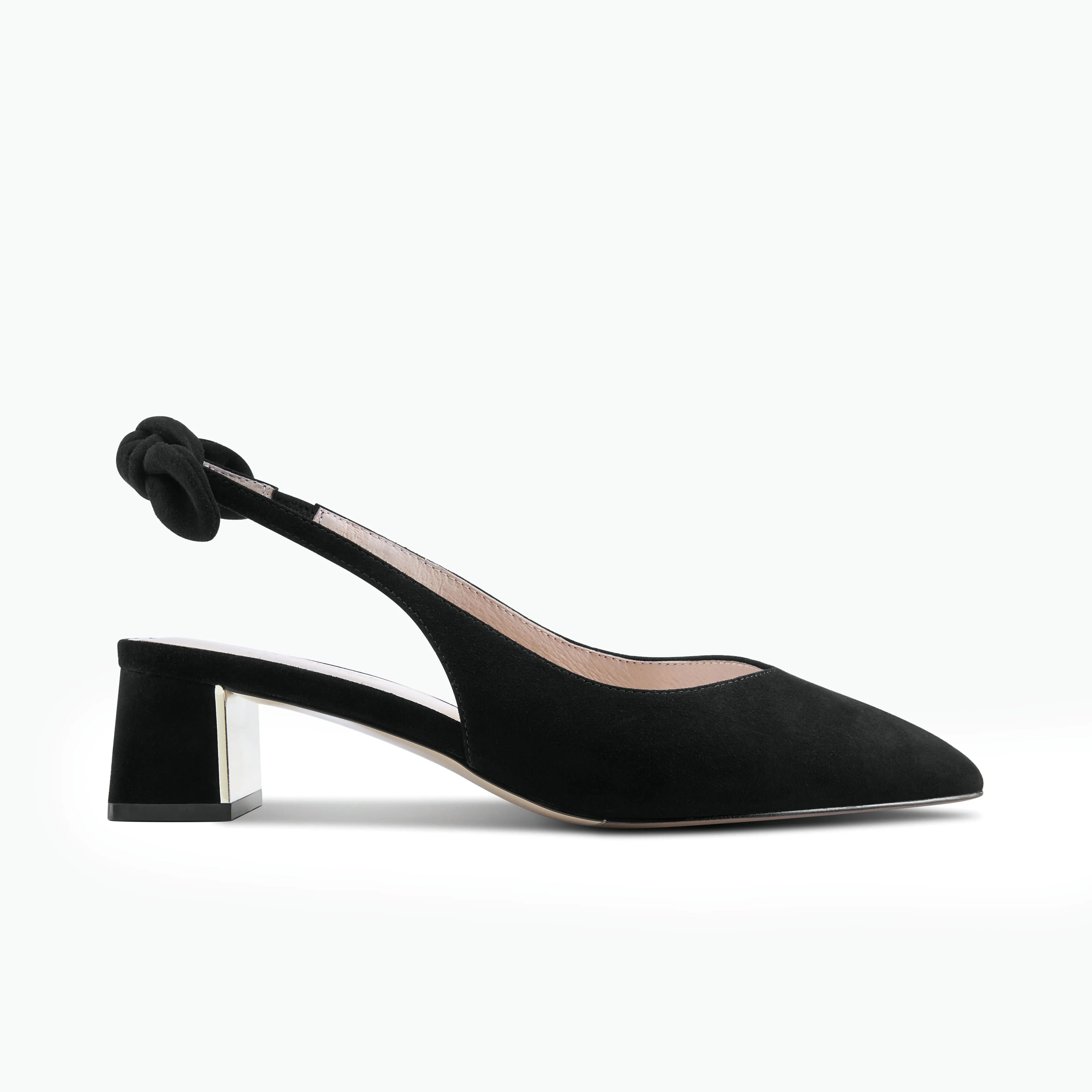 Hudson Slingback Heel | Black suede Impact Resistance Chic Element
