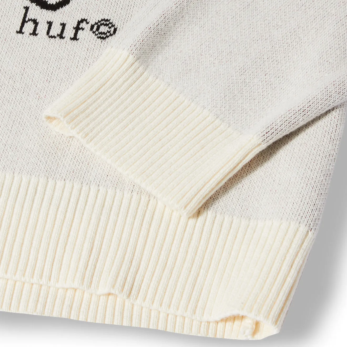 AntiStatic Finish Lightweight insulation Huf Womens Bad News Crewneck Sweater Bone