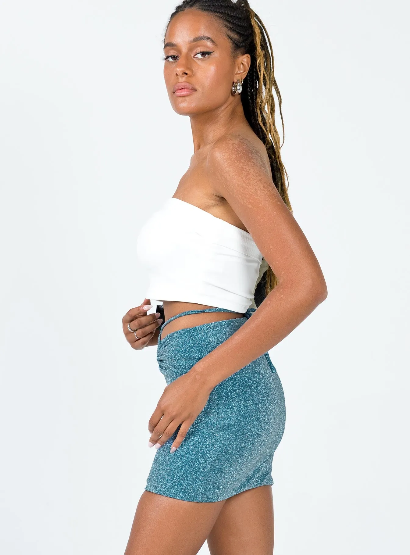 Tagless label Modern Design Humaira Mini Skirt Blue