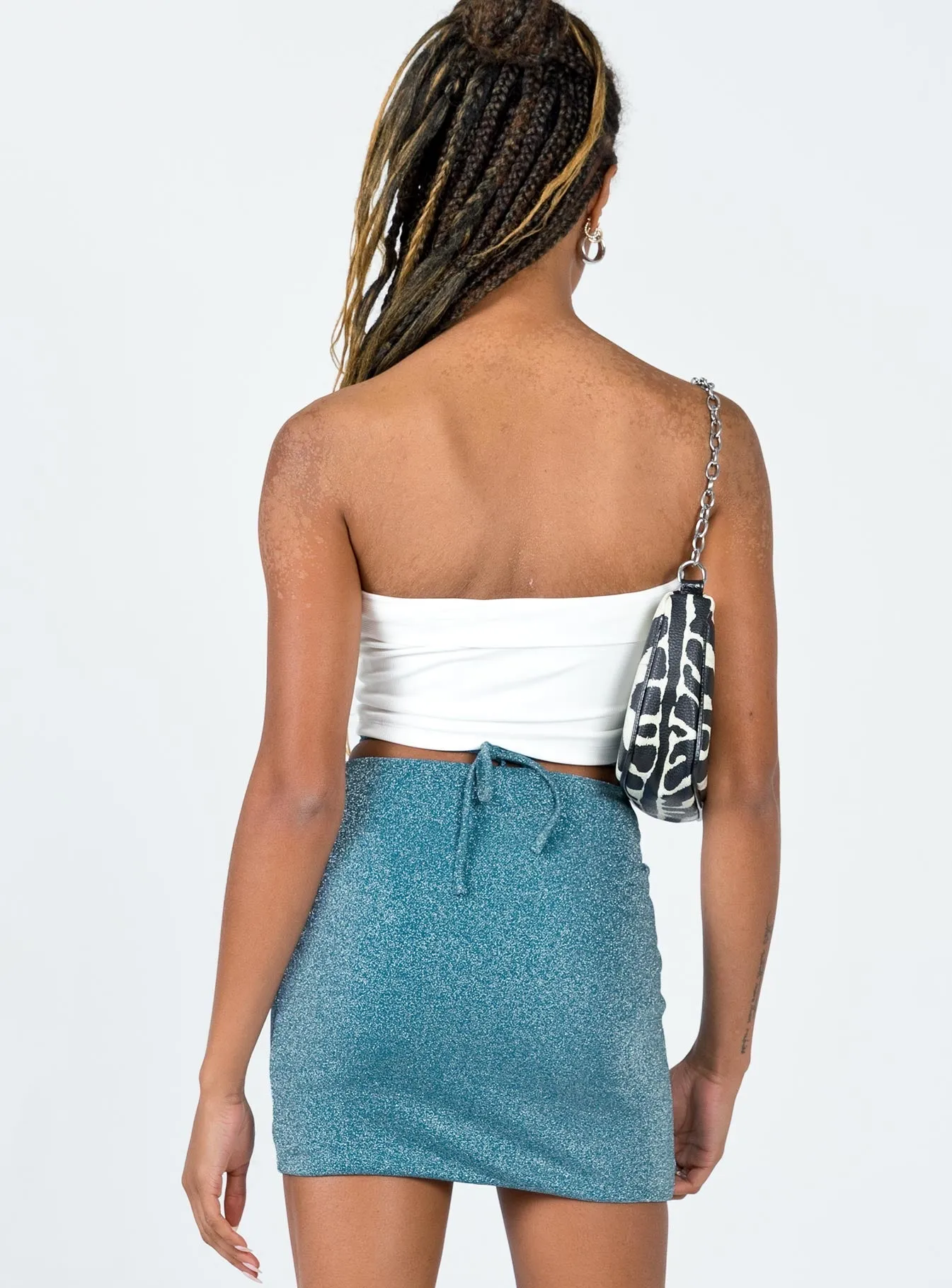 Humaira Mini Skirt Blue Waist Defining