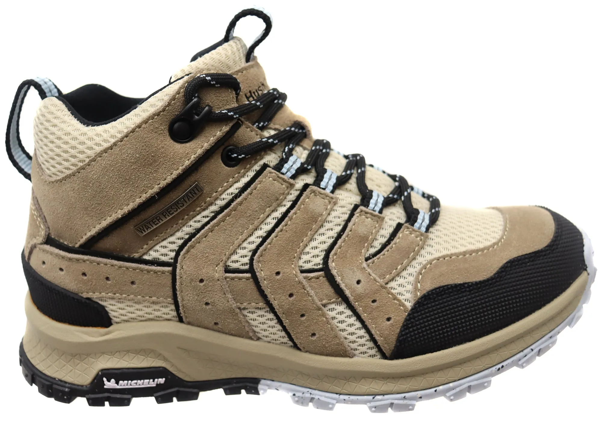 Cozy Interior Field Travel Hush Puppies Kanya Womens Light Taupe Comfort Leather Lace Up Boots