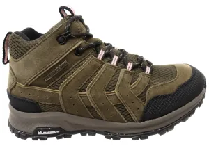 Flexible Frame Trail Exploration Hush Puppies Kanya Womens Olive Comfortable Leather Lace Up Boots