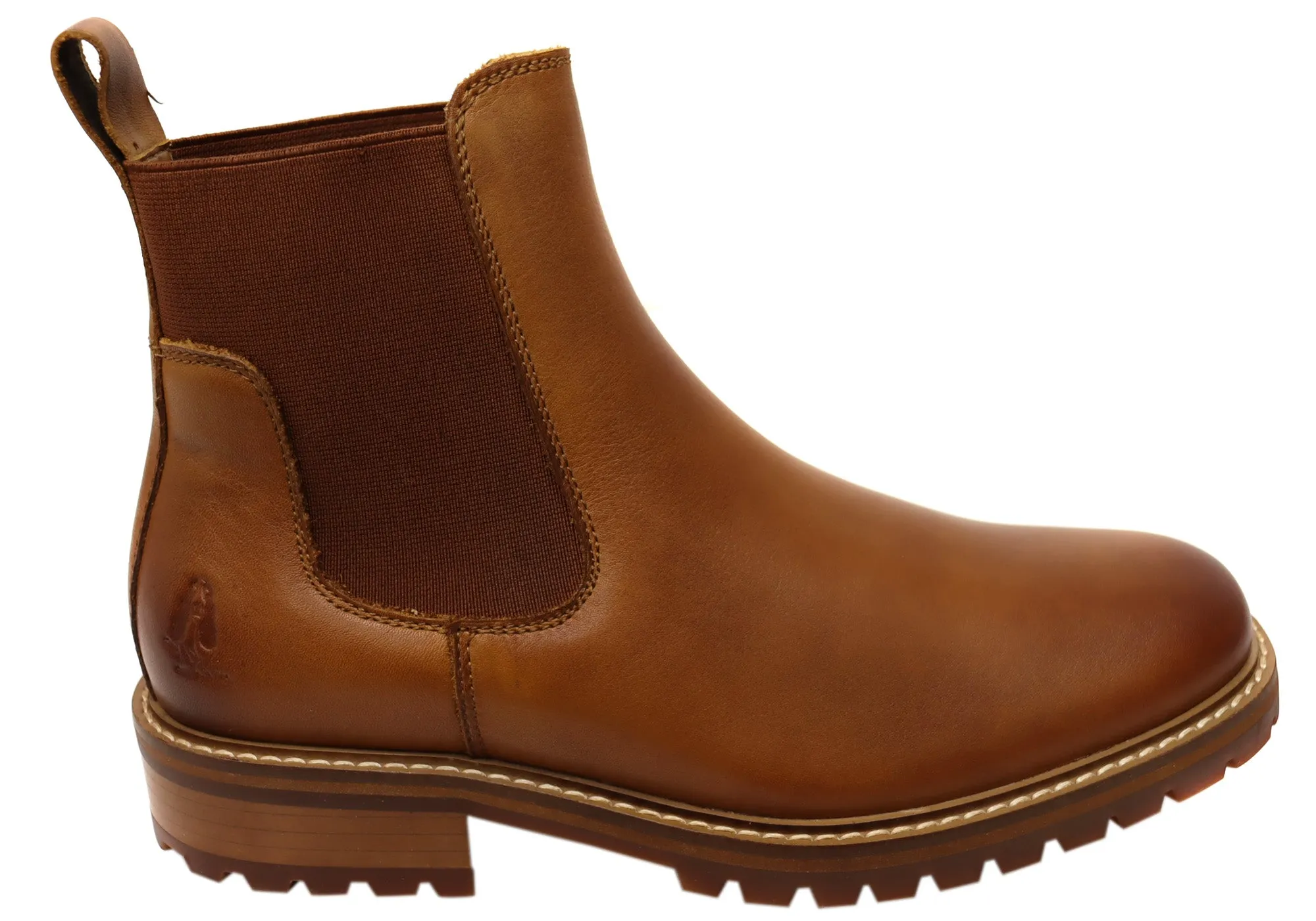 Hush Puppies Lavish Womens Leather Comfortable Ankle Boots Low Profile Windy Weather Work Day