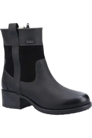 Anti-static On-the-Go Wear Hush Puppies Saskia ladies waterproof boot in Black