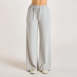 Waffle Wide Leg Pants - Frost Grey Movement Comfort Seasonal Basic