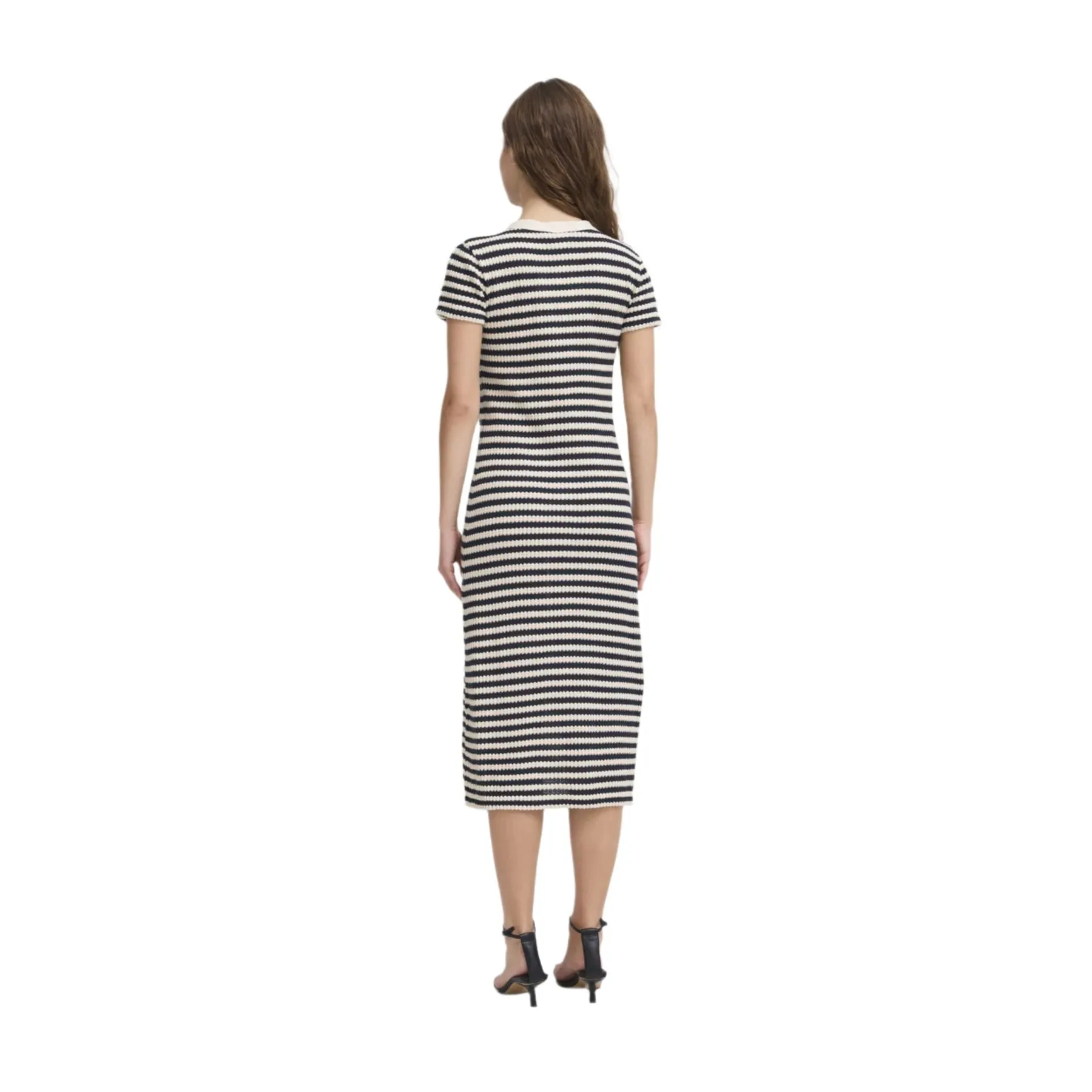 Ichi Womens Dress Lorianna Total Eclipse/Birch Stripe product couple intimacy
