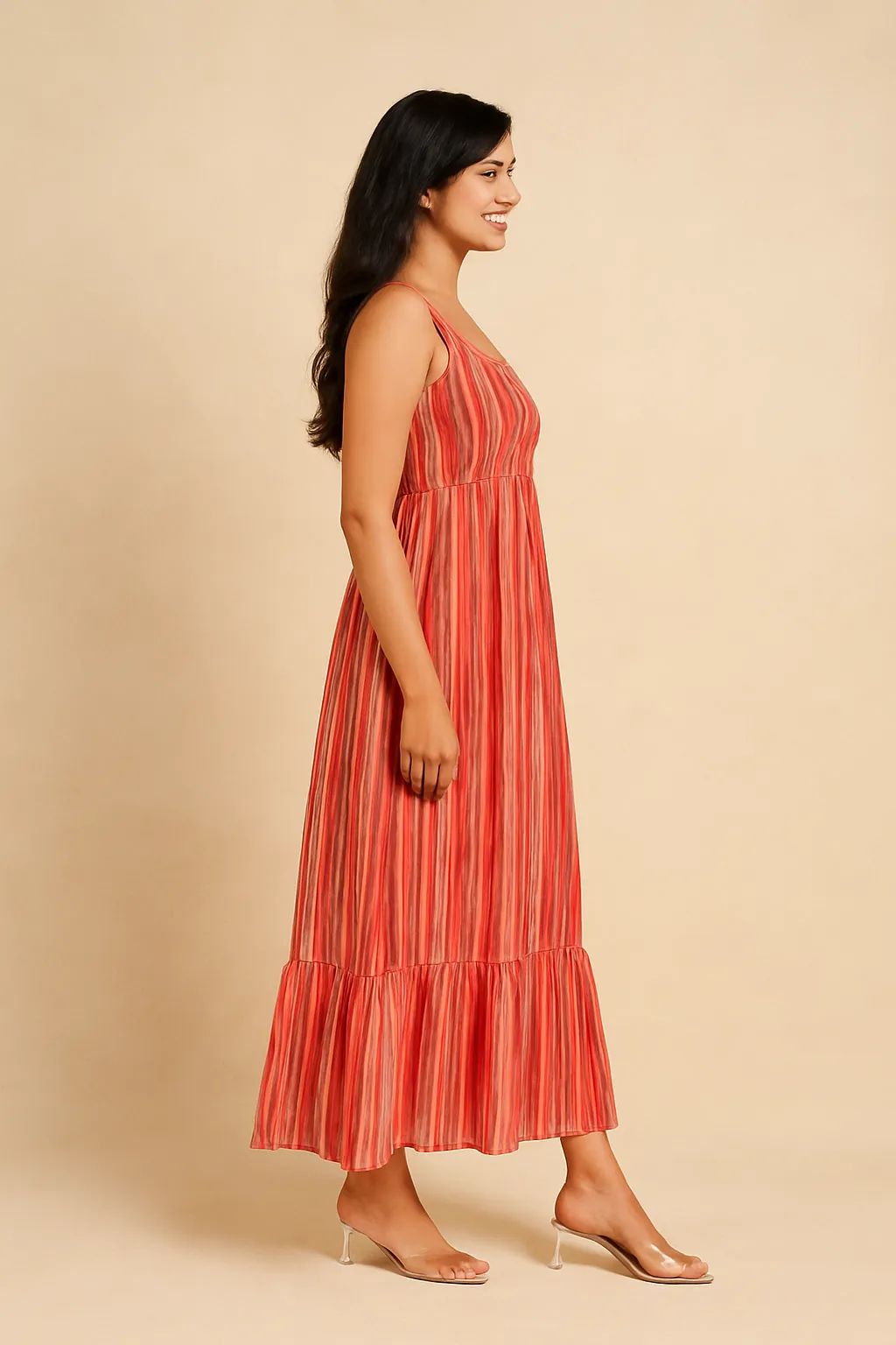 Inara Multi Color Striped Dress Relax Line
