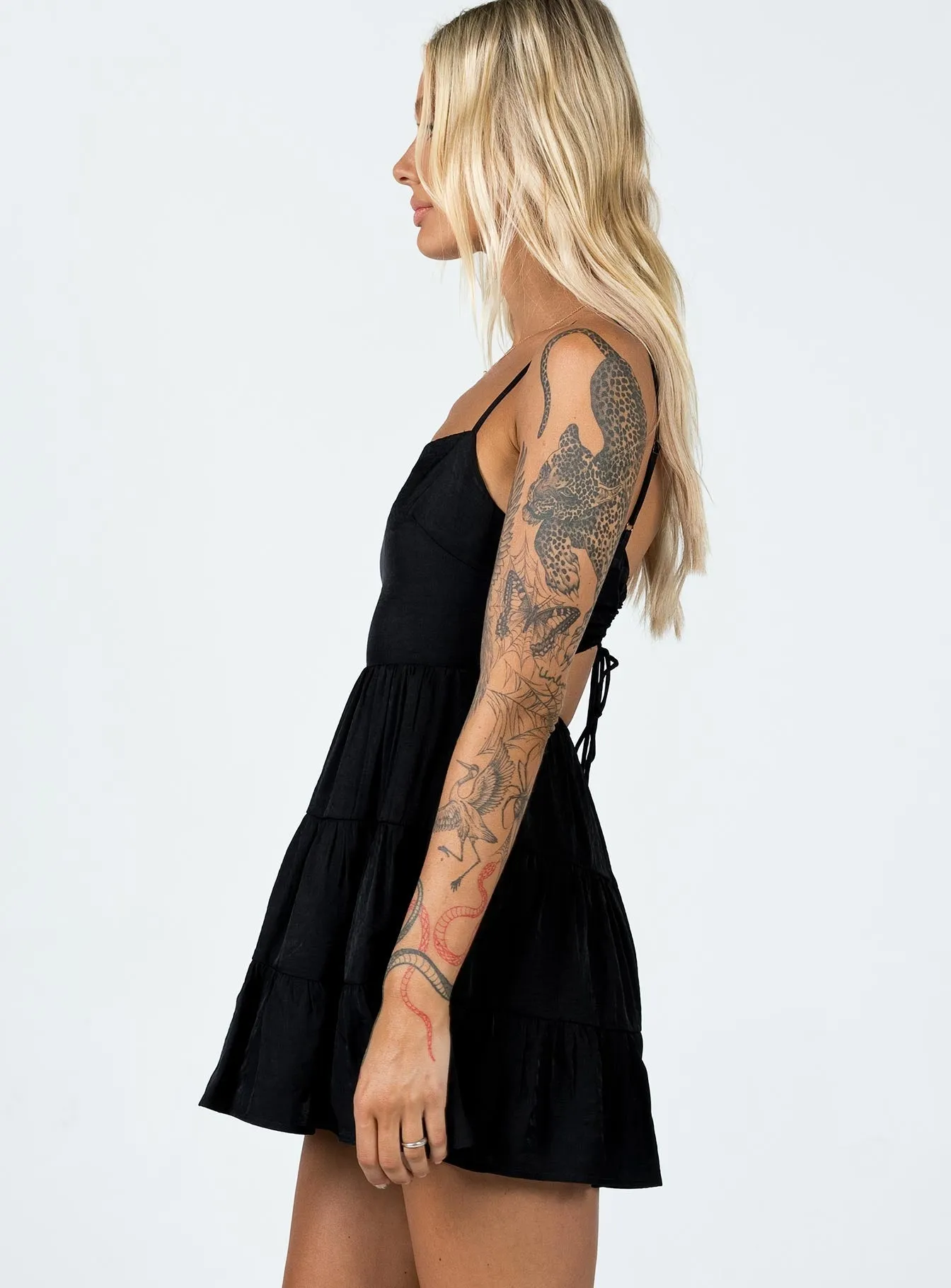 Summer Break Mini Dress Black Sunset Hour
