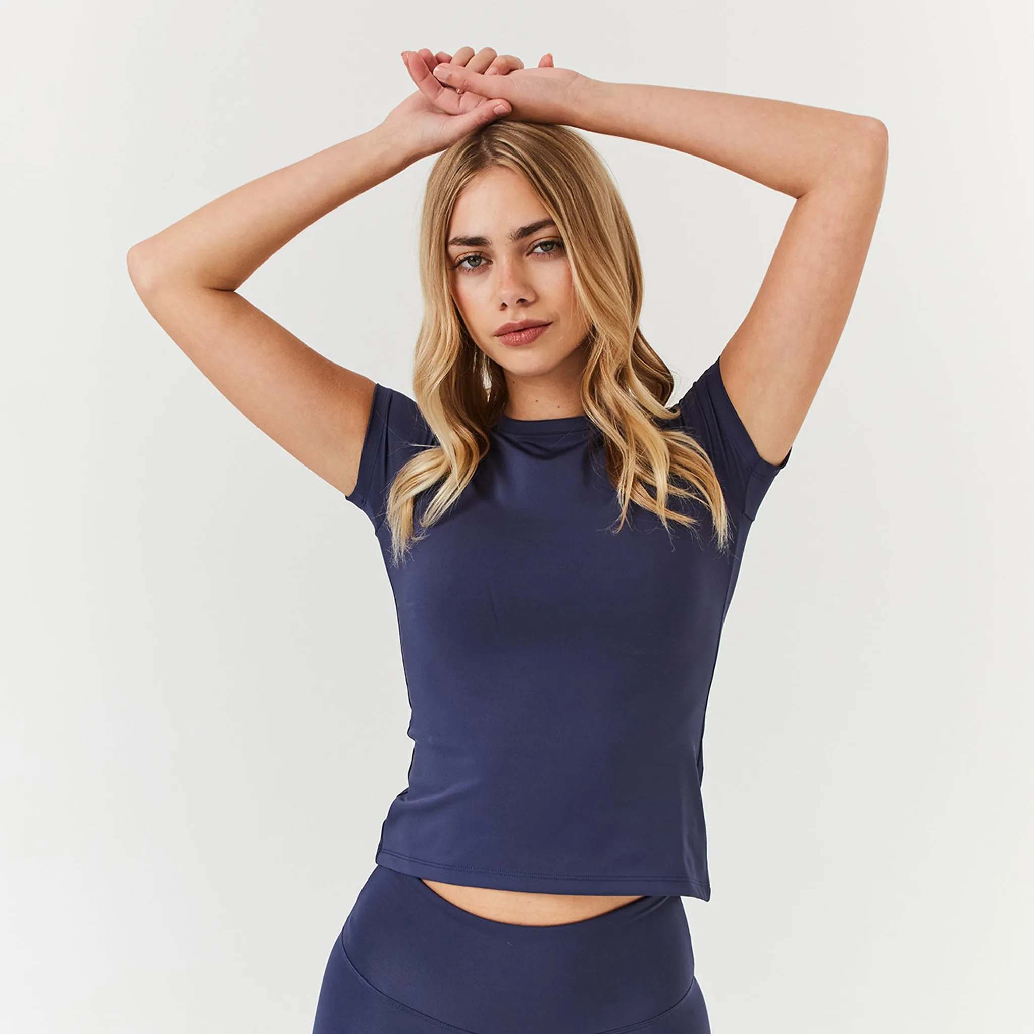 All weather Second Skin Crop Top | Midnight Blue