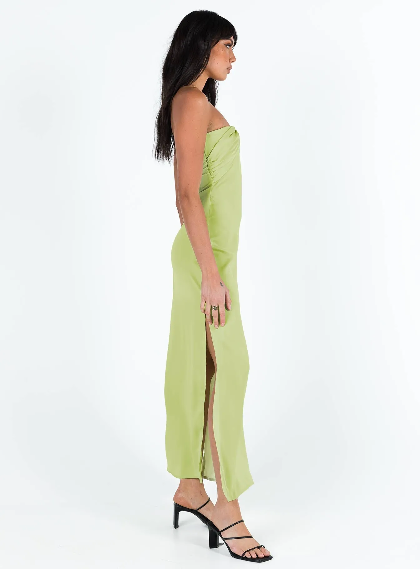 Youthful Mood Irena Strapless Maxi Green