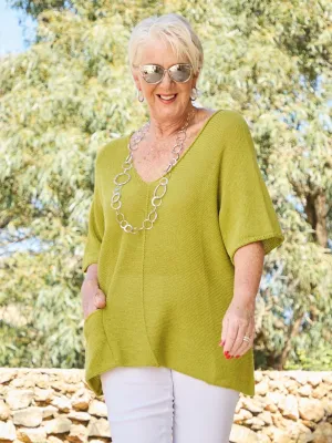 Seasonal Comfort Tagless Design Isla Knitted Jumper - Pistachio