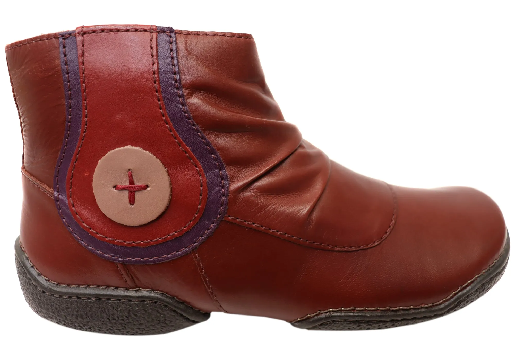 J Gean Luna Womens Comfortable Leather Ankle Boots Made In Brazil Feather Light Active Nomad Ultimate Wear