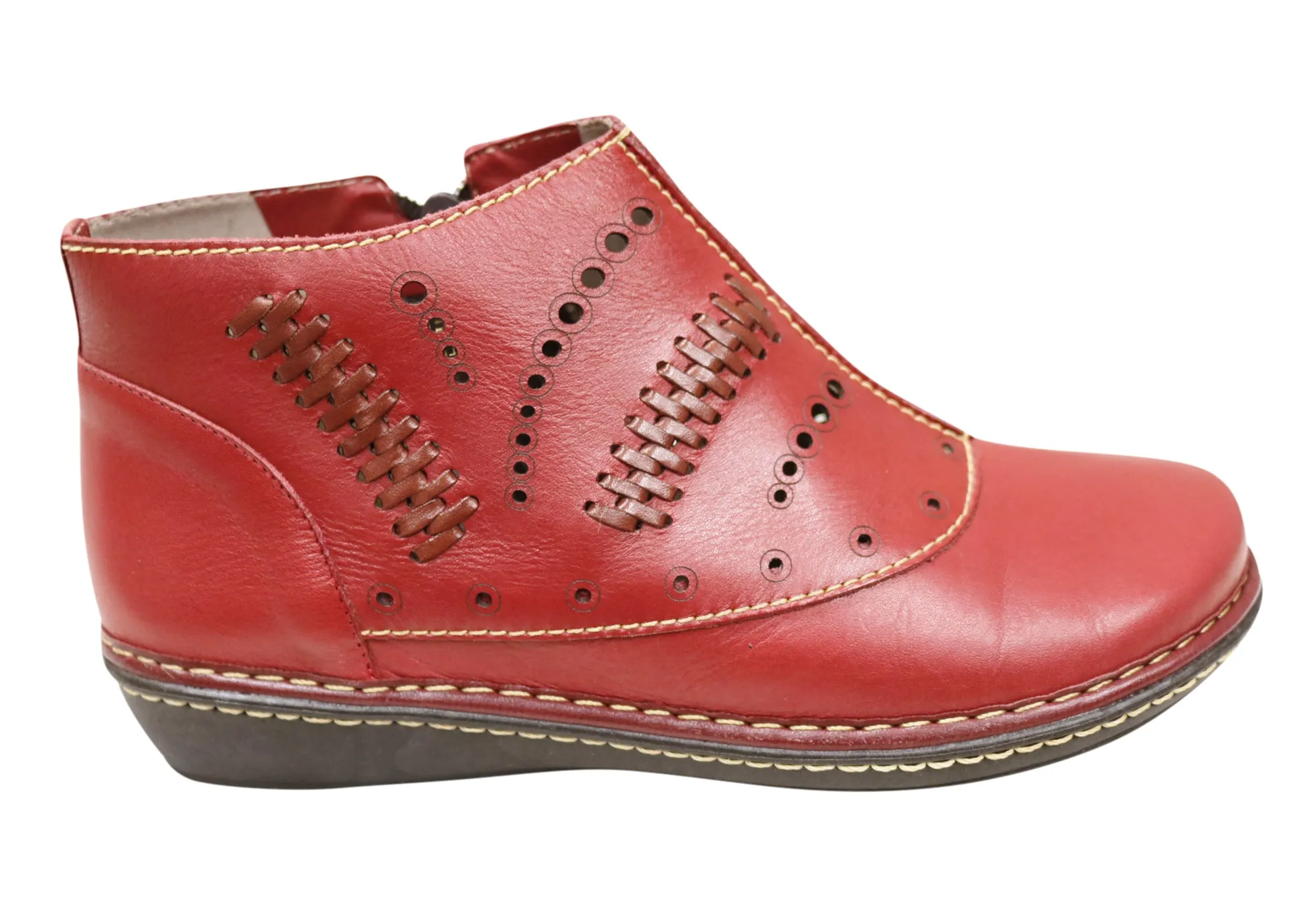 J Gean Petunia Womens Comfortable Leather Ankle Boots Made In Brazil Fashion Show Sharp Look