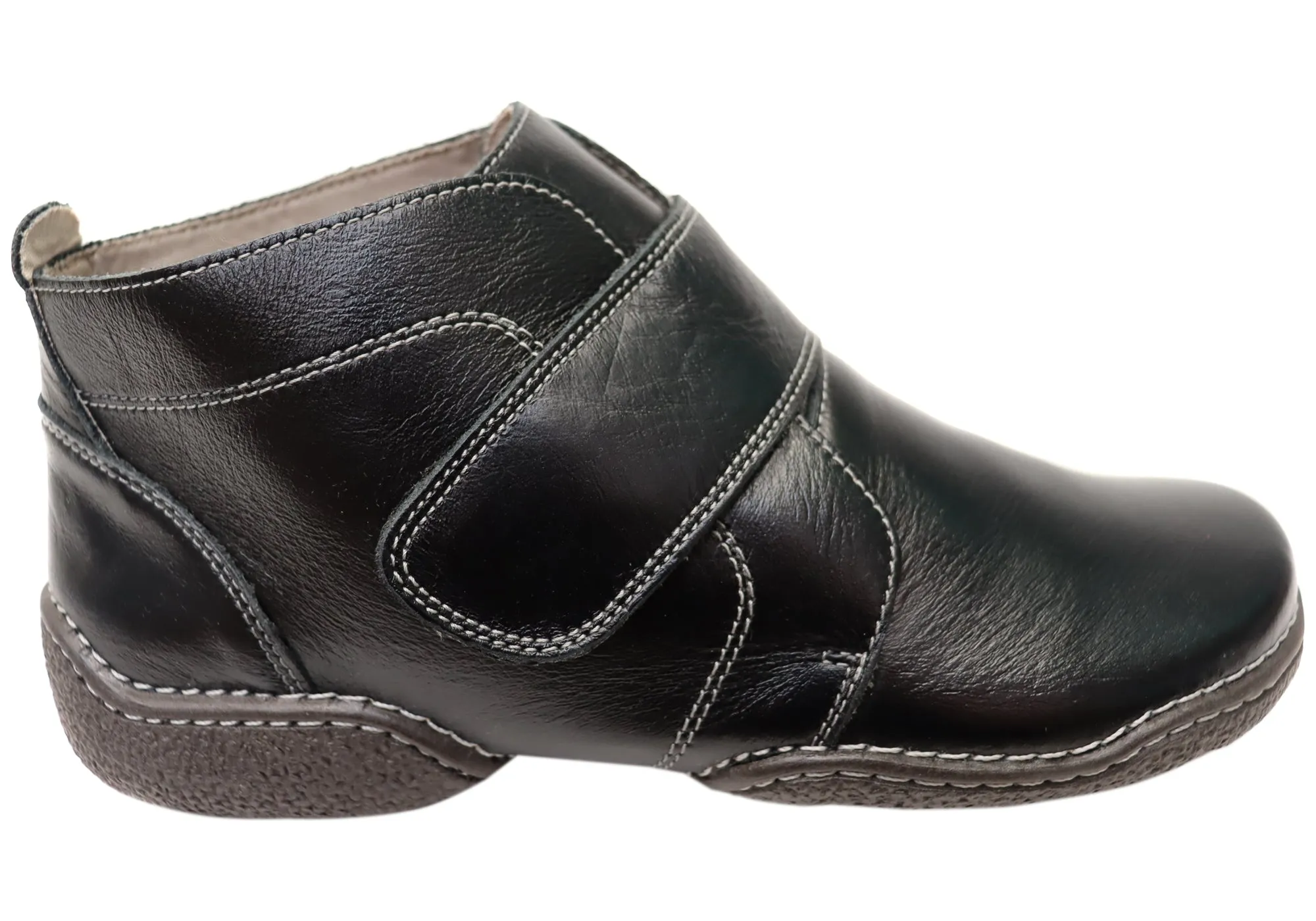 J Gean Zoey Womens Comfortable Leather Ankle Boots Made In Brazil High-End Craftsmanship