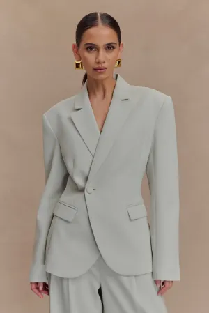 WaterRepellentFabric Jameson Cinched Suiting Blazer - Light Sage
