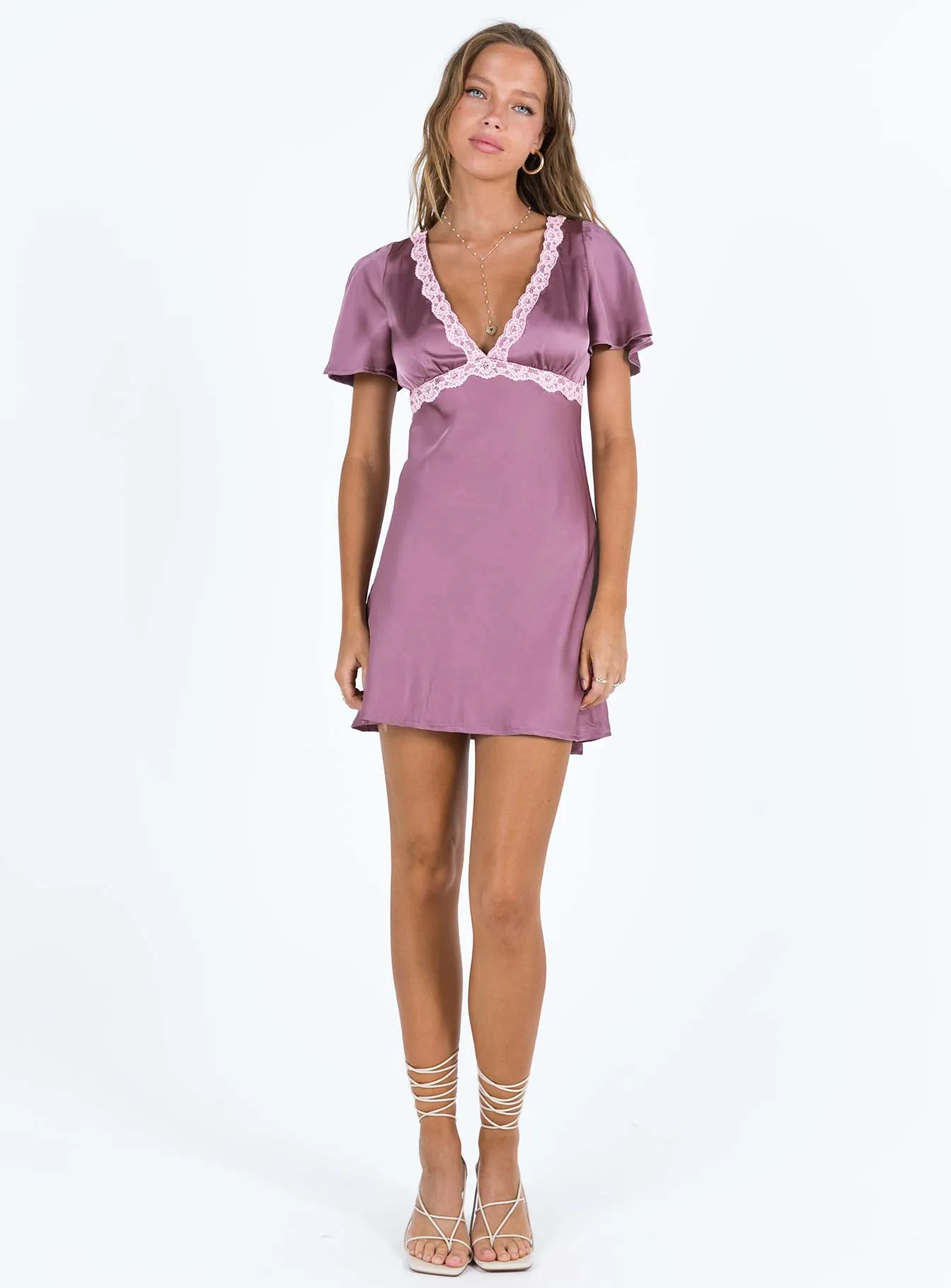 Silky Drape Casual Days Jaron Mini Dress Mauve