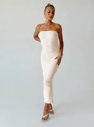 Must-have Jayan Strapless Midi Dress White
