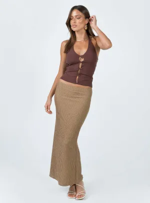 Outfit Diary Jaynee Maxi Skirt Beige