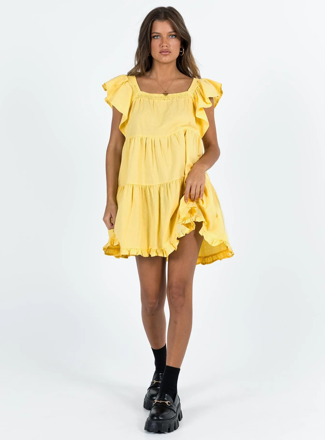 Smart Design Jayson Mini Dress Yellow