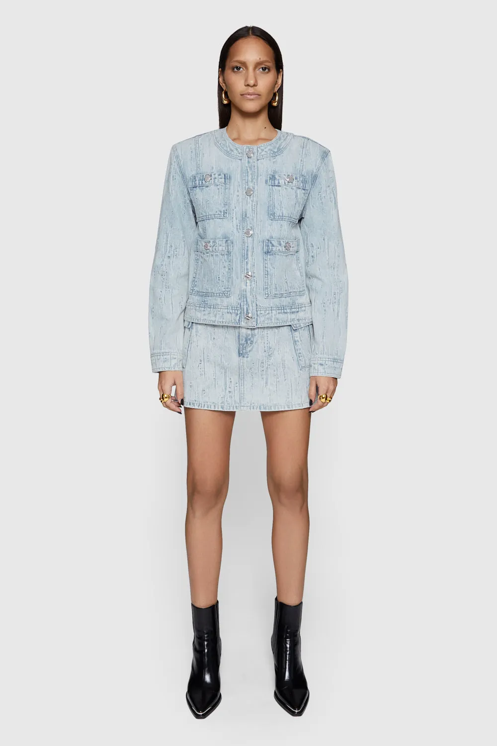 Jodie Denim Mini Skirt Active Wear