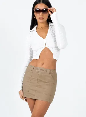 Josephine Mini Skirt Beige Casual Comfort