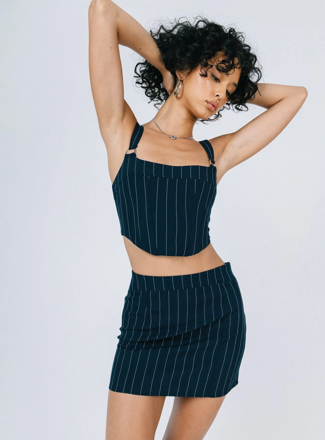 Josie Mini Skirt Blue Artisan Print