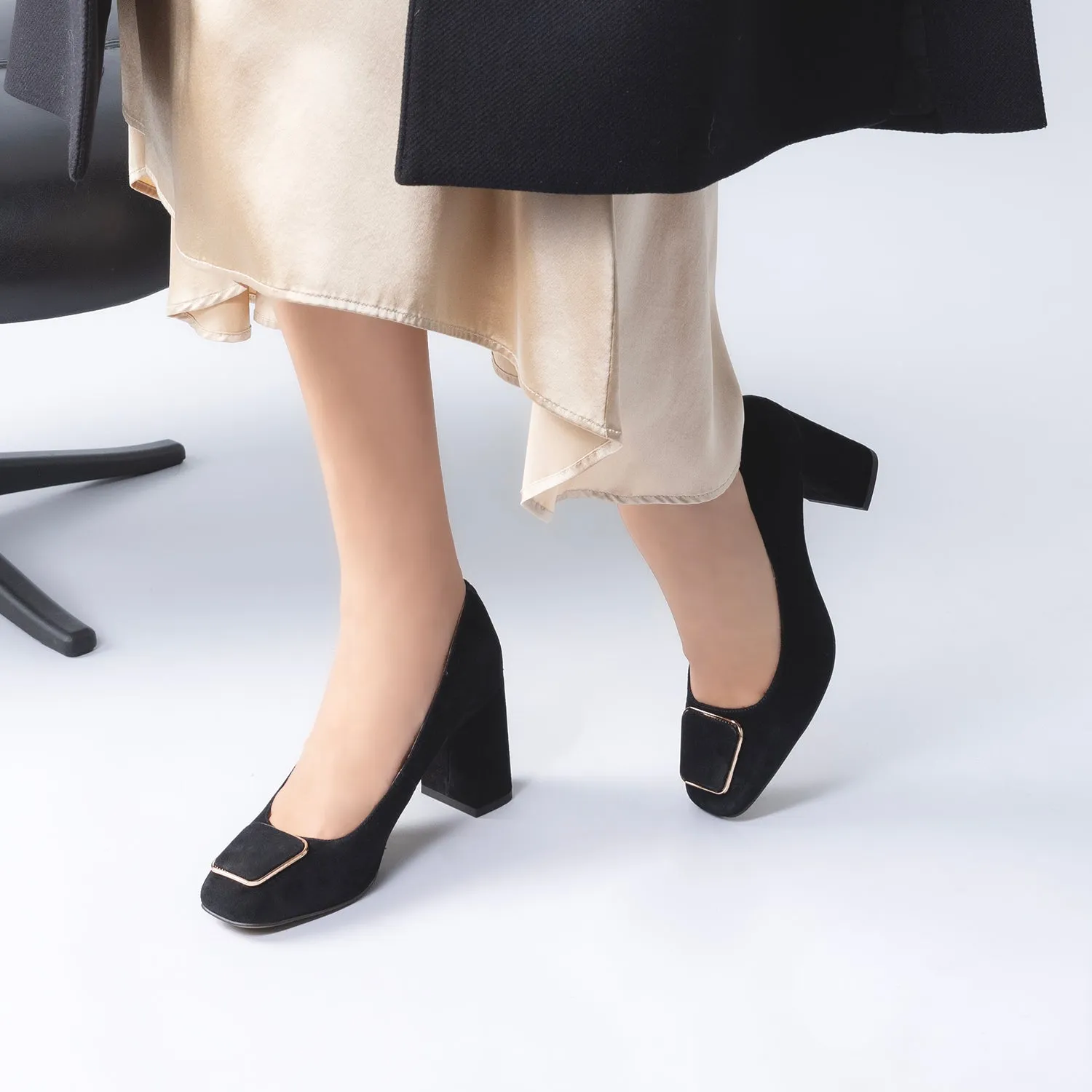 Seasonal High Heels Julia Pump Heel | Black suede