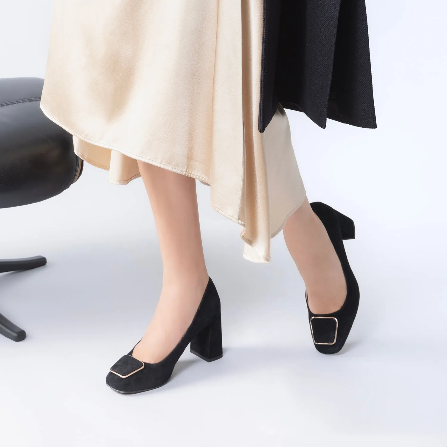 Julia Pump Heel | Black suede Sexy High Heels Comfort Cushion