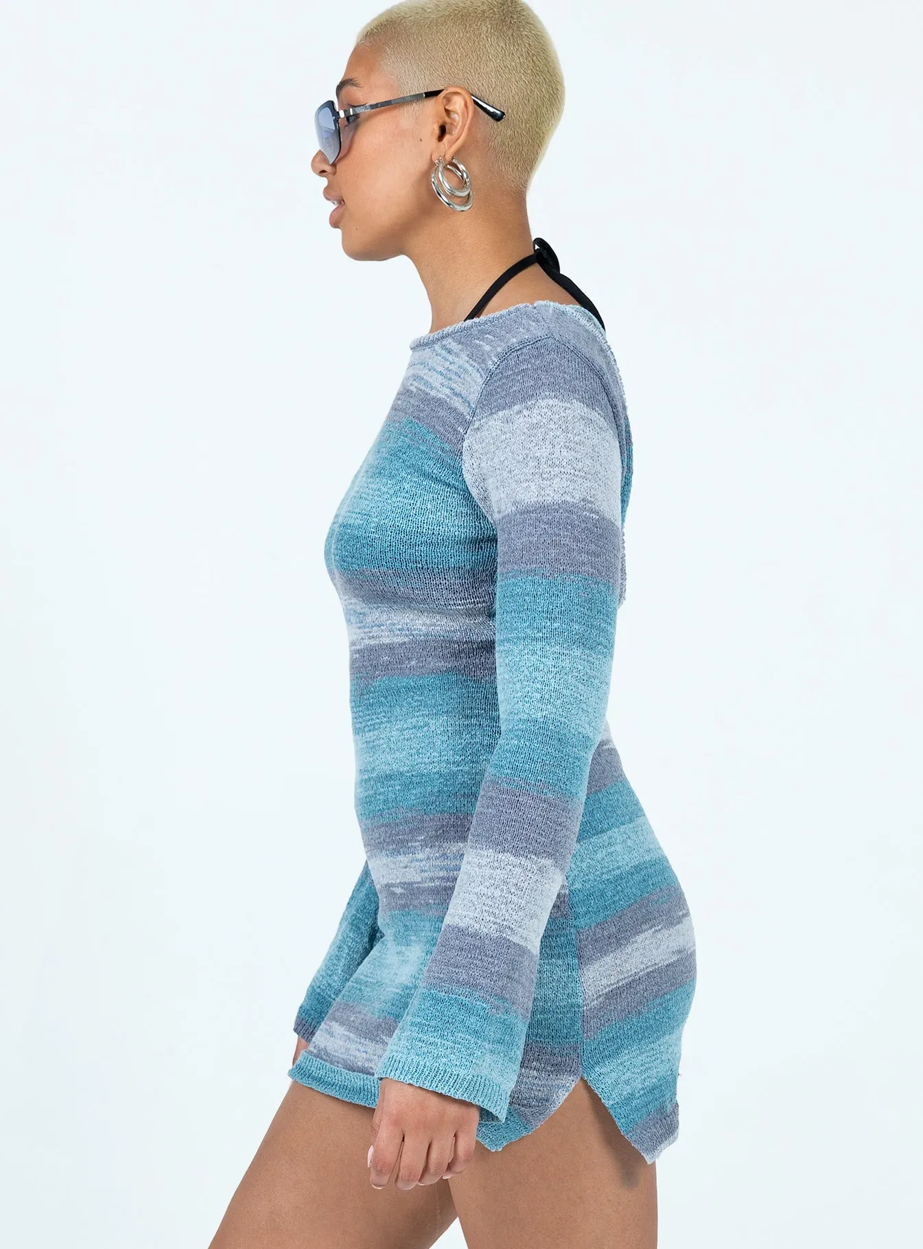 Fitted Mood Kadince Mini Dress Blue