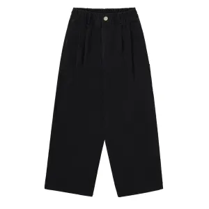 Kappy Two Tuck Wide Kation Pants Black snag resistant Quick Release Closure