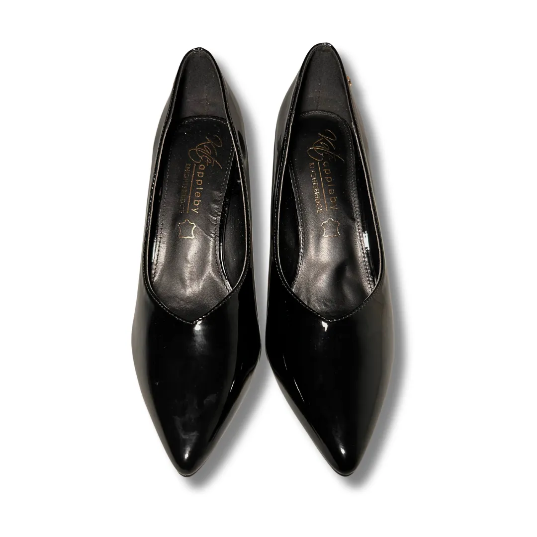 Comfortable Heeled Boots Kate Appleby Womens Shoe Morpeth Schwarz Patent