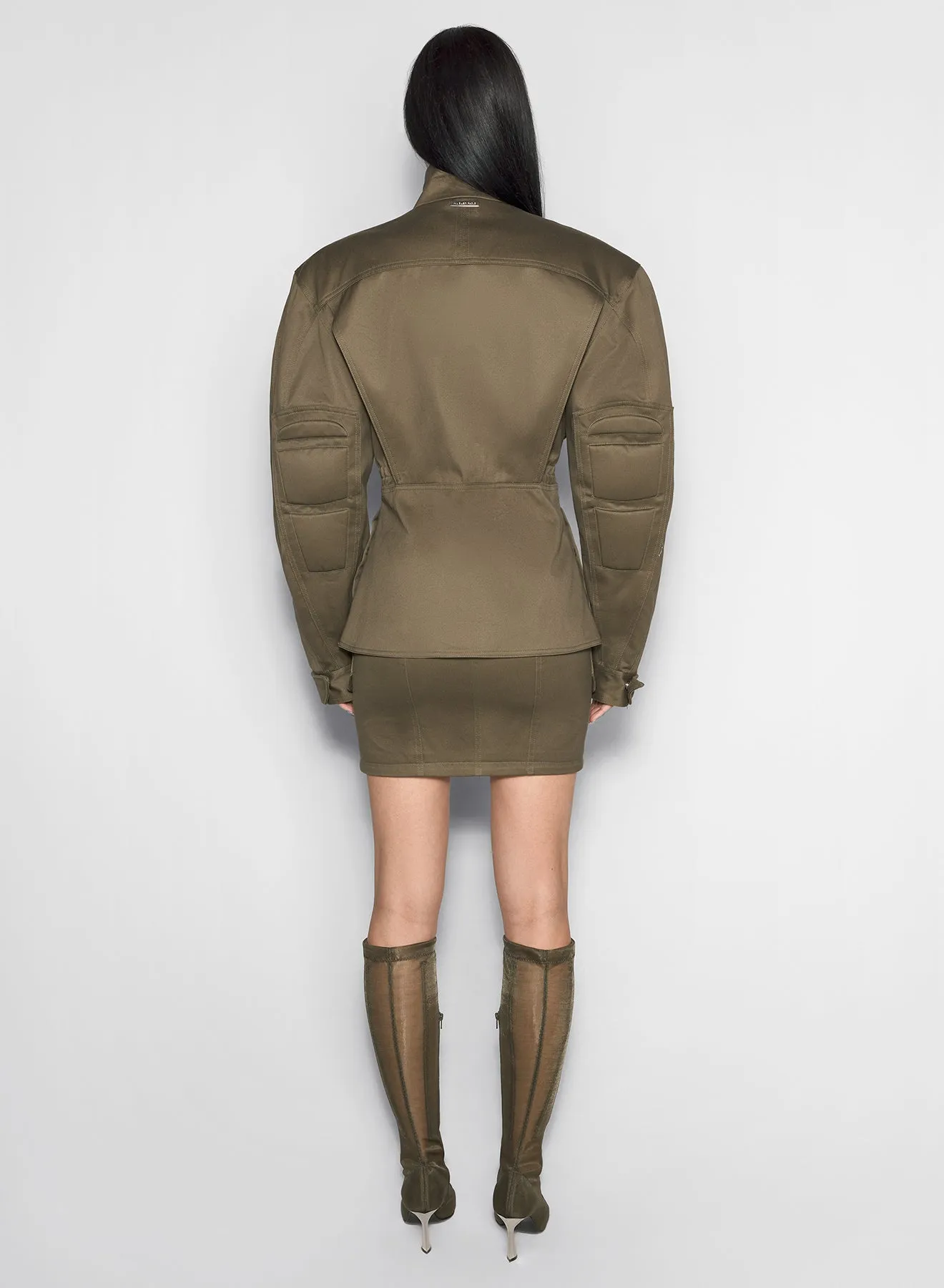 Recycled Textile All Weather Piece khaki cargo jacket