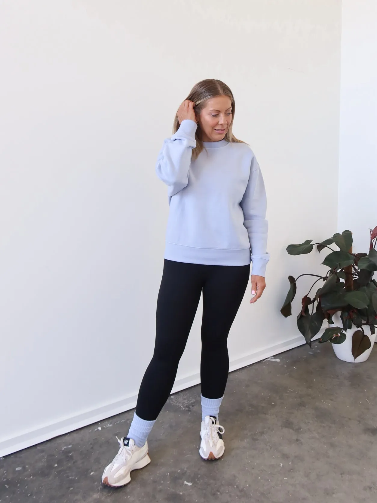 product future prospects Chill Look Gracie Relaxed Crew - Powder Blue