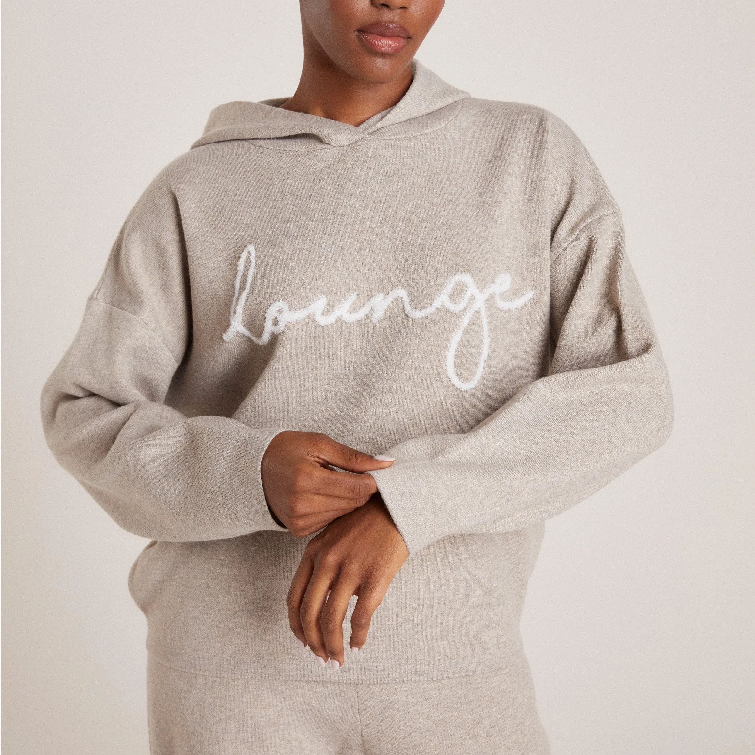 Knitted Lounge Hoodie - Taupe Marl product birthday allure Quick-Dry Tech