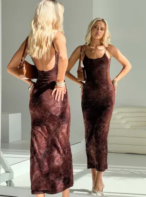 Celebration Wear Knox Maxi Dress Chocolate