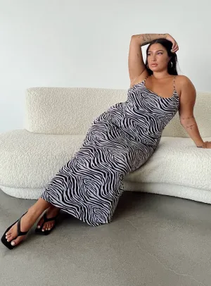Knox Maxi Dress Zebra Curve Minimal Core