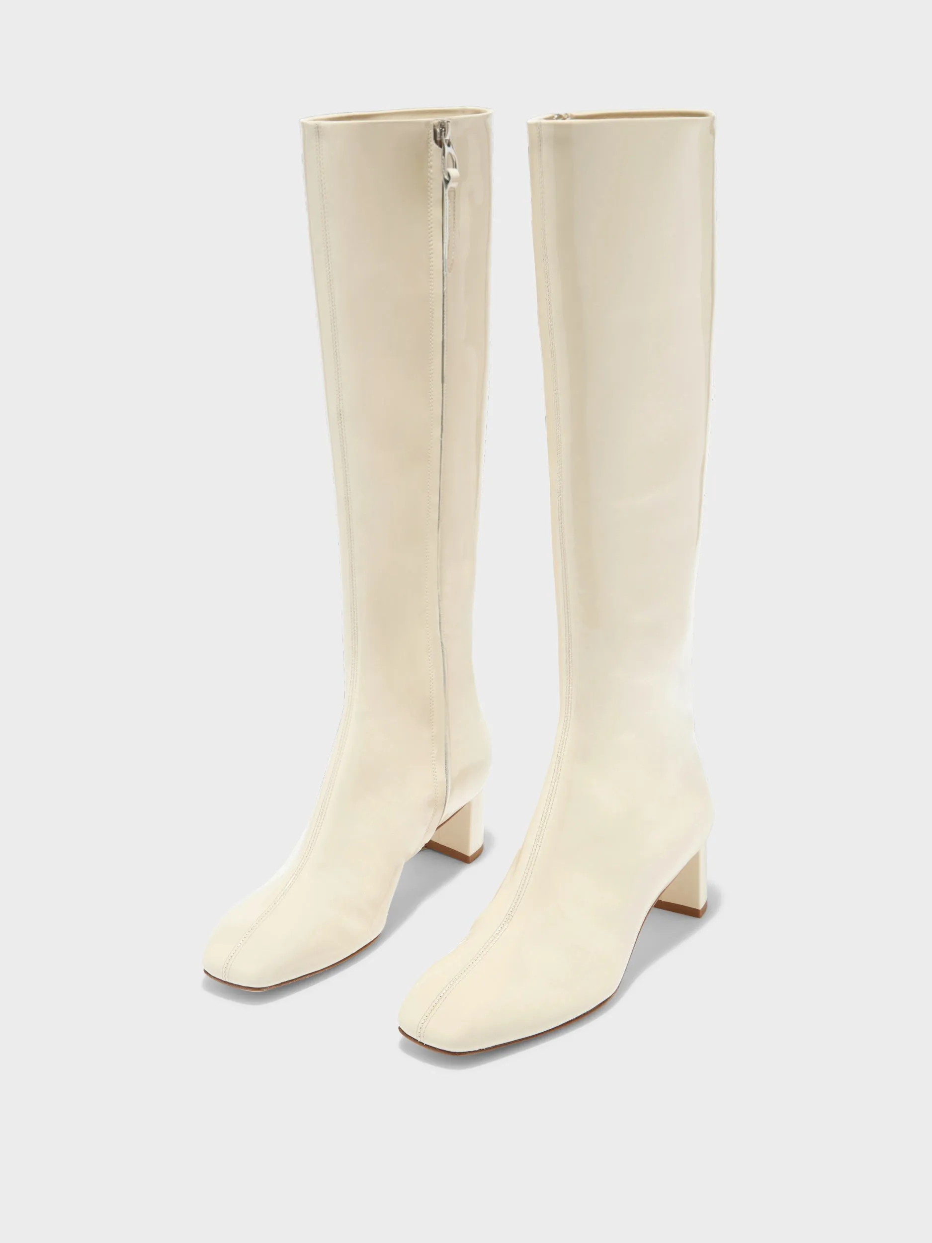 Marty Patent Knee-High Boots Hunter Neutral Tones